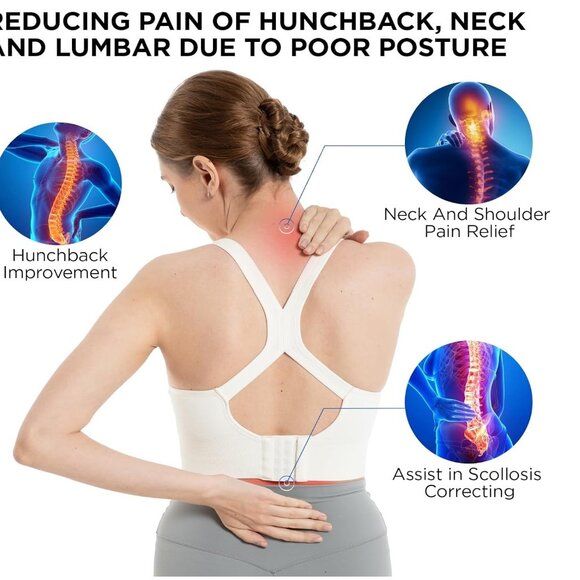 VICORRECT Posture Corrector for Women - Upper Back Brace Adjustable & Breathable - Picture 10 of 10